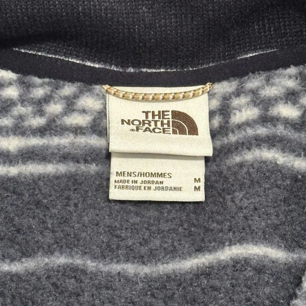 The North Face Vintage Glacier Fleece 1/4 Zip Pullover Aztec Stripe Navy Men’s M